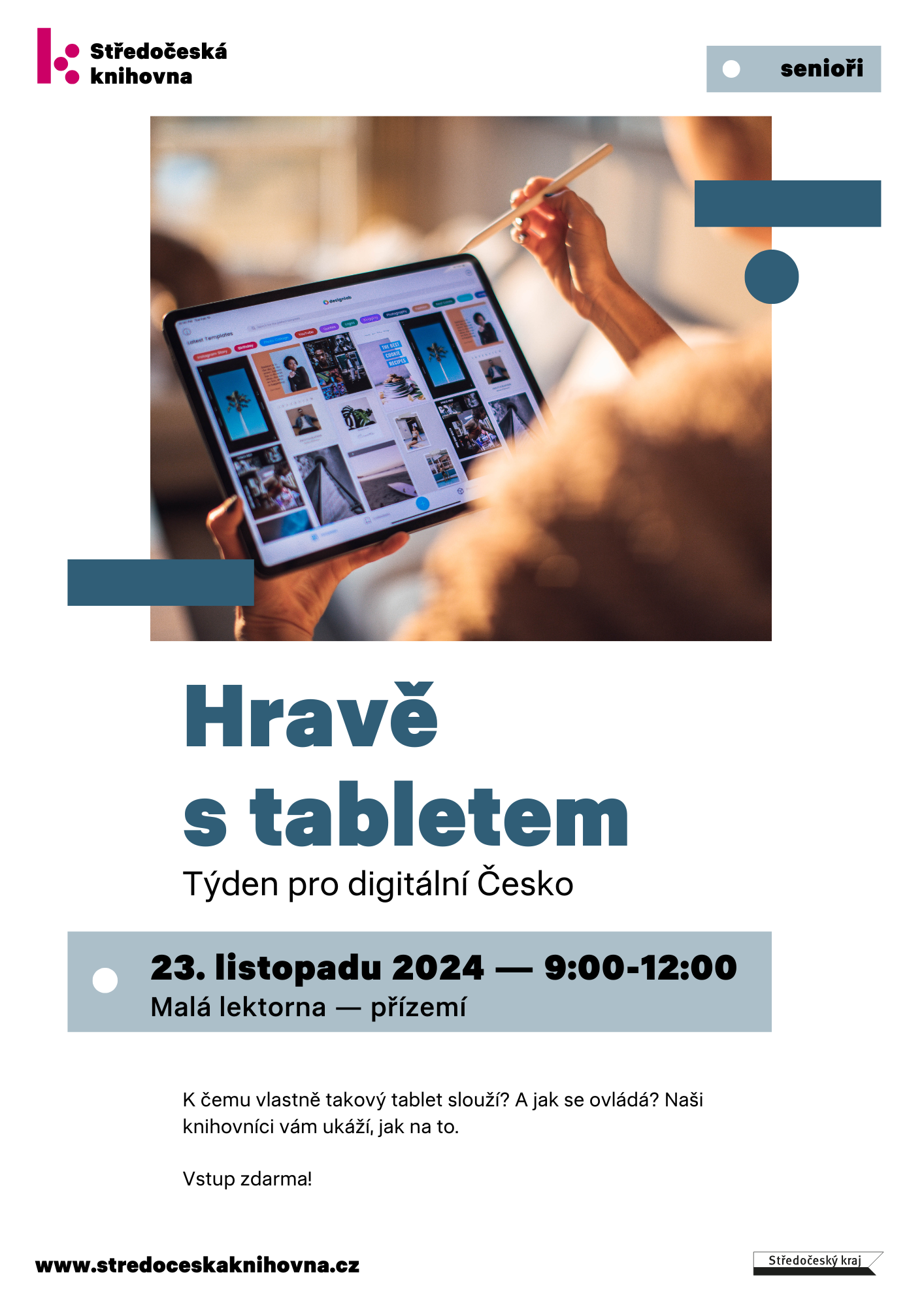 Fotogalerie Hravě s tabletem- portrét