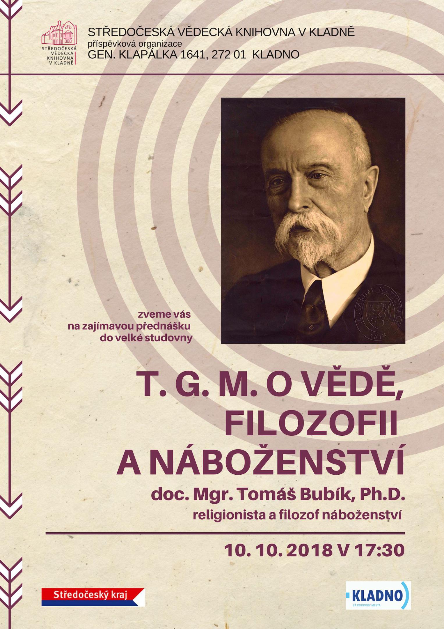 Fotogalerie T.G.M. o vědě, filozofii a náboženství - portrét