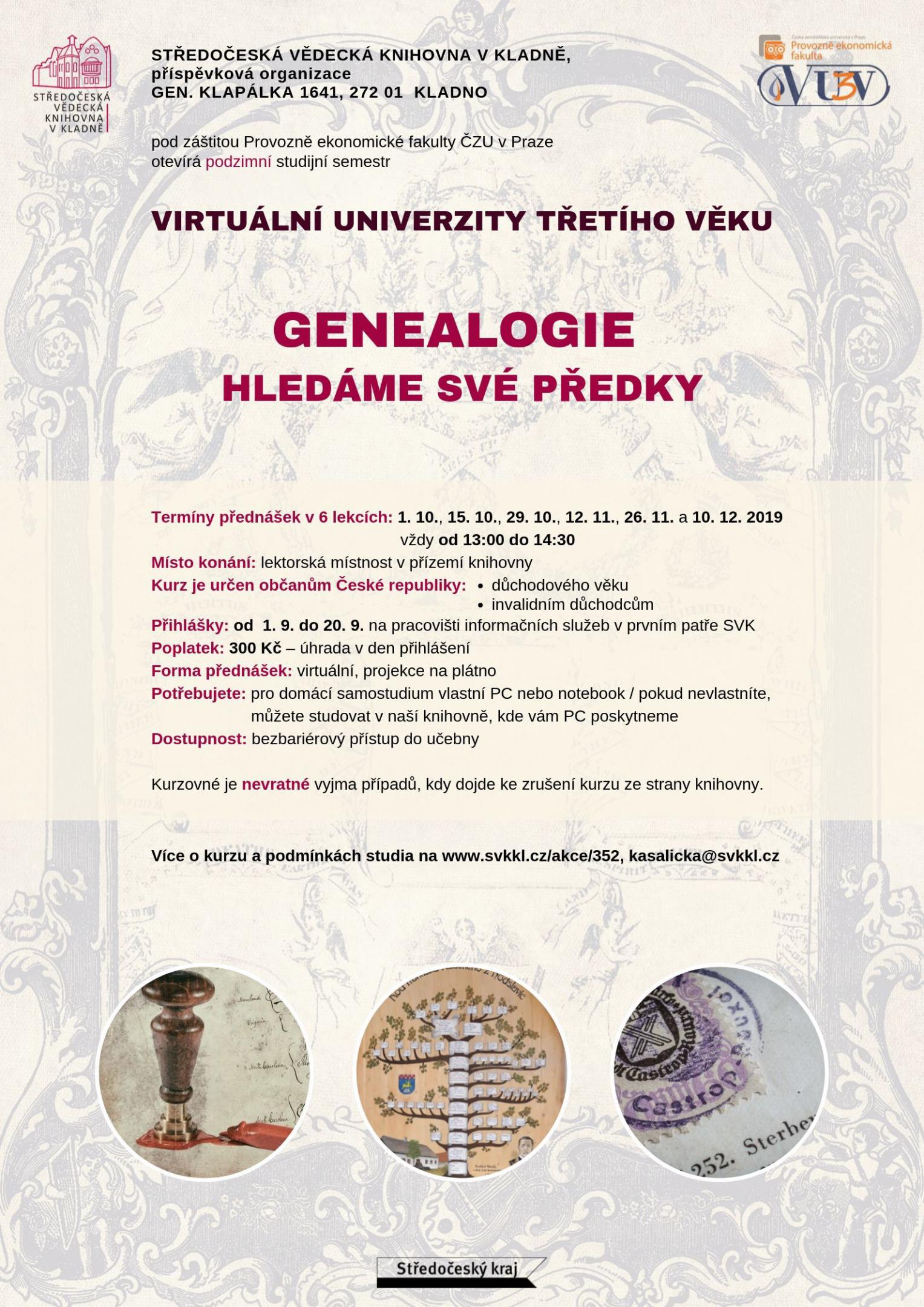 Fotogalerie Virtuální Univerzita třetího věku – Genealogie. Hledáme své předky. - portrét