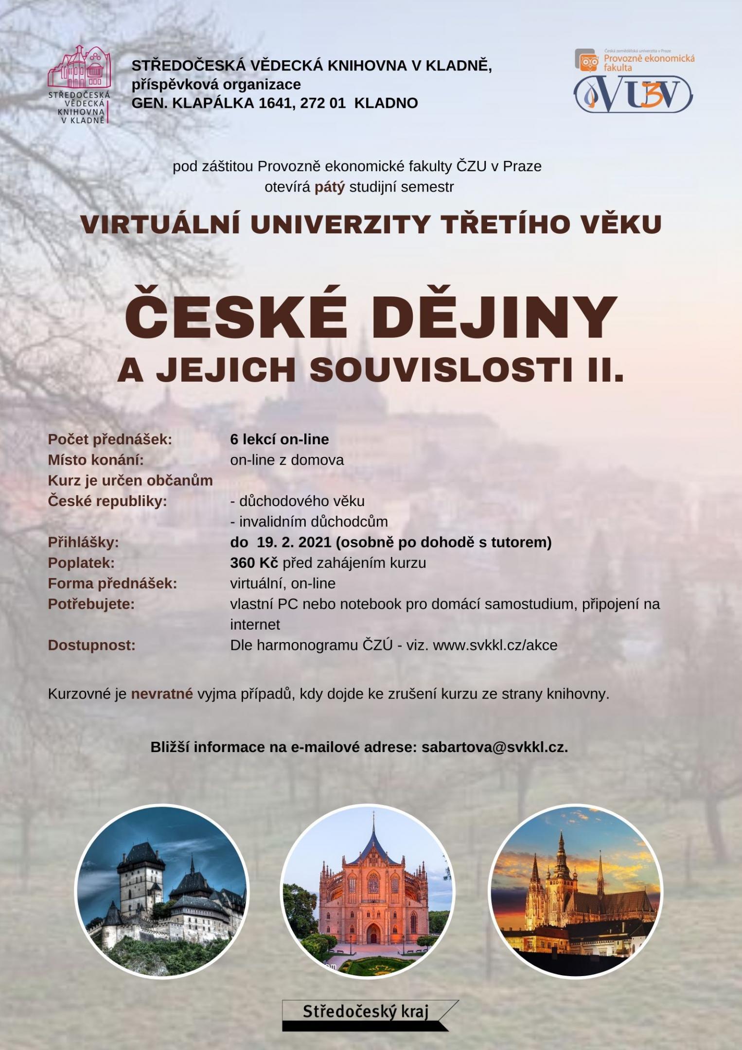 Fotogalerie Virtuální Univerzita 3. věku - České dějiny a jejich souvislosti II. - portrét