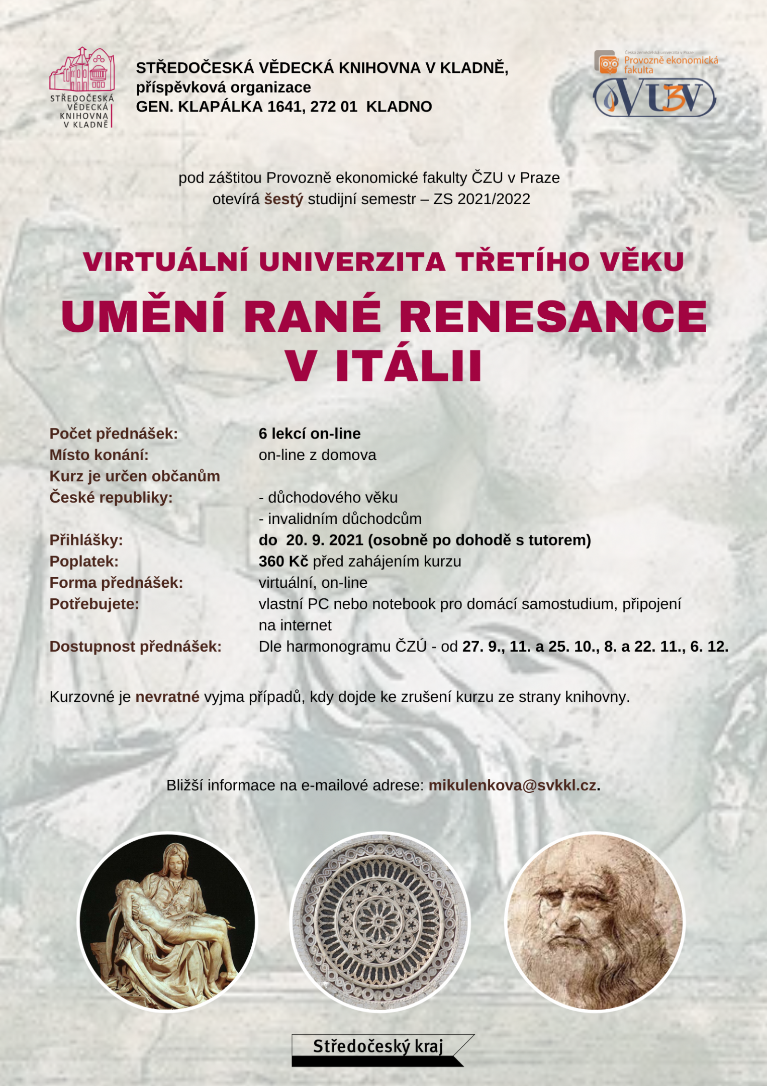 Fotogalerie Virtuální Univerzita 3. věku - Umění rané renesance v Itálii