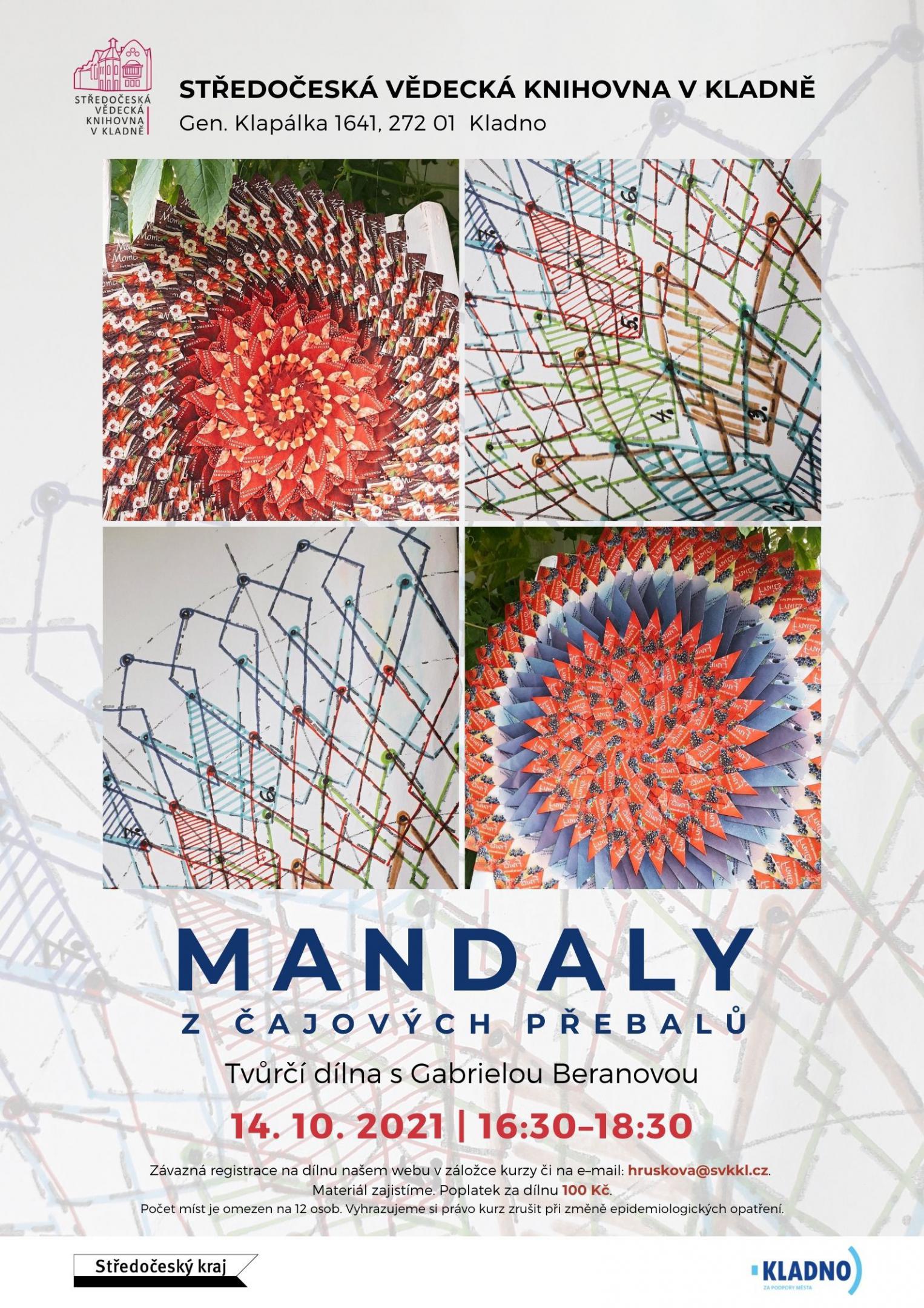Fotogalerie Mandaly z čajových přebalů - portrét