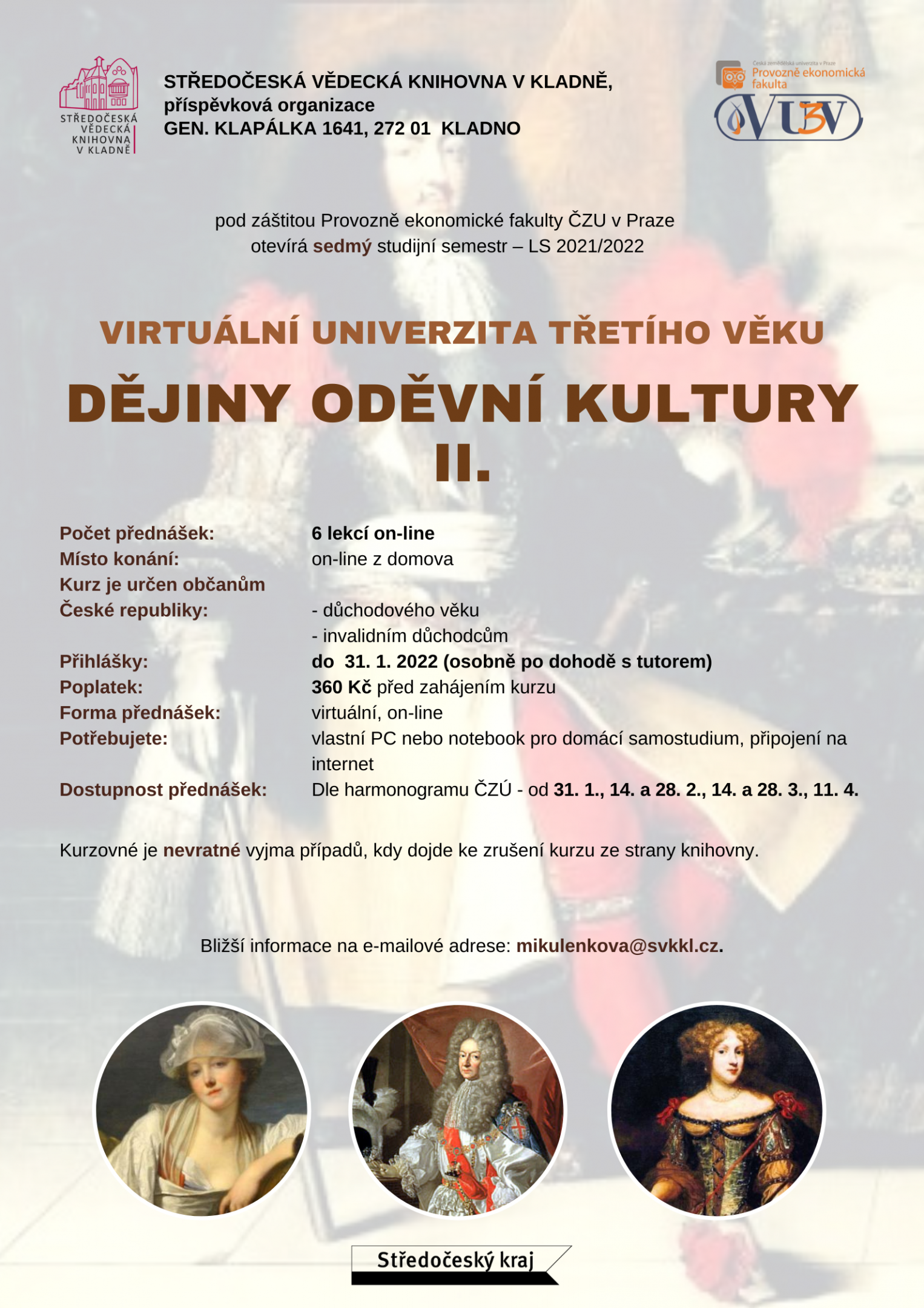 Fotogalerie Virtuální Univerzita třetího věku – Dějiny oděvní kultury II.
