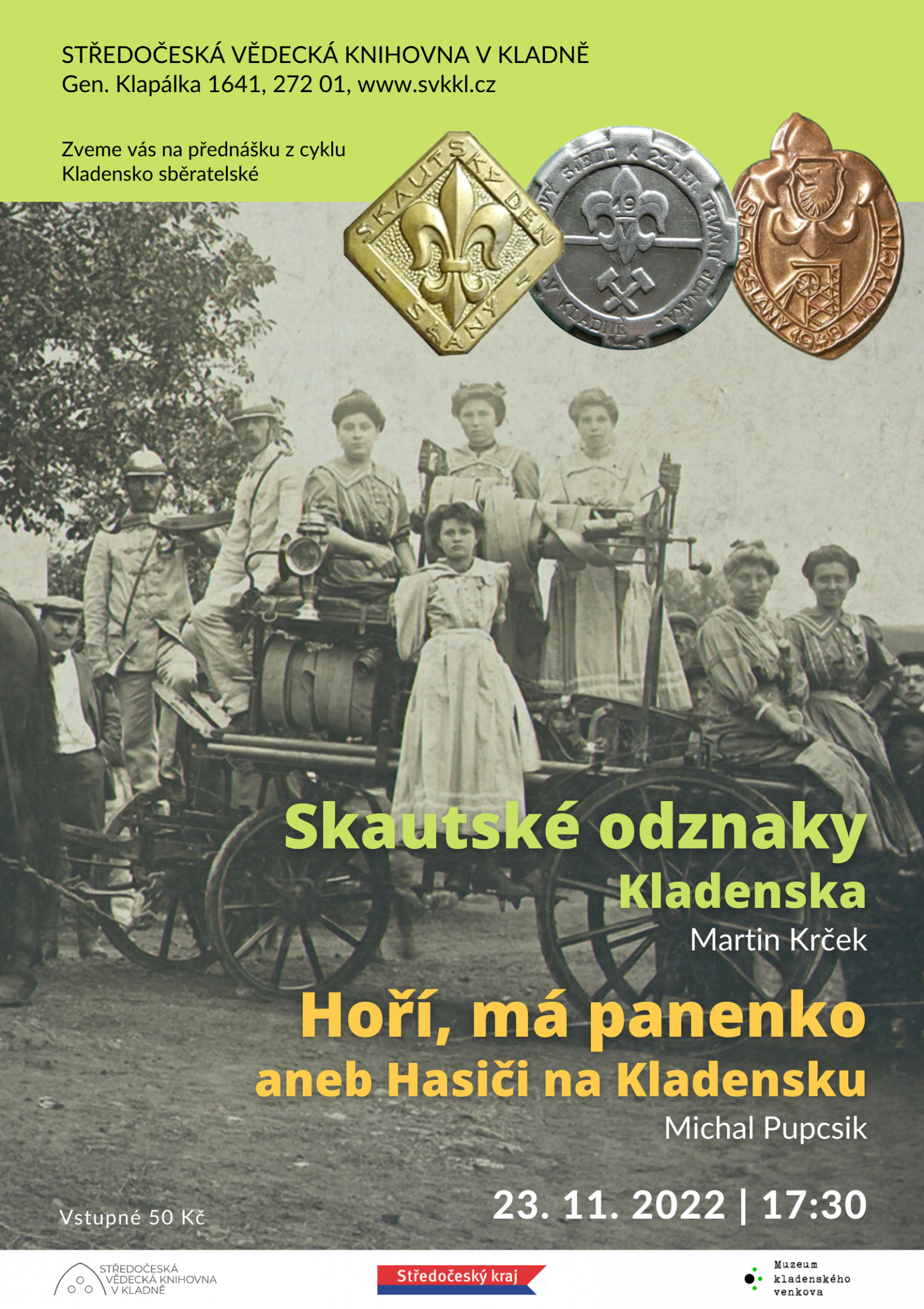 Fotogalerie Skautské odznaky Kladenska, Hoří, má panenko aneb Hasiči na Kladensku - portrét