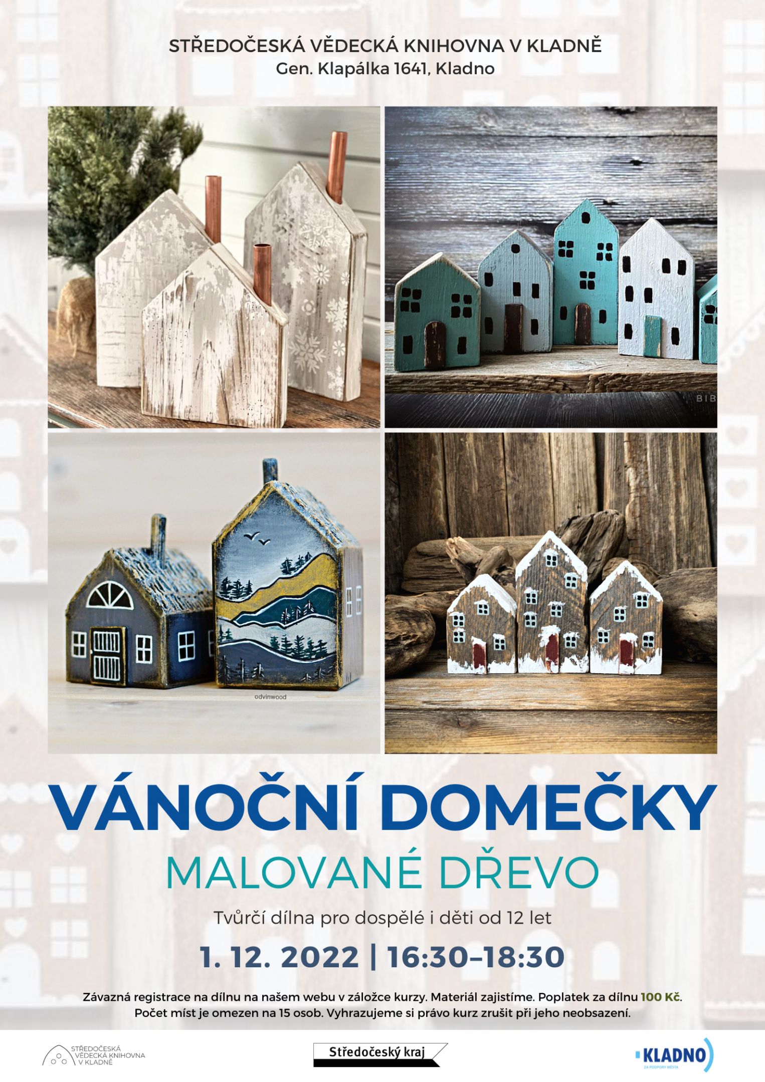 Fotogalerie Vánoční domečky - malované dřevo