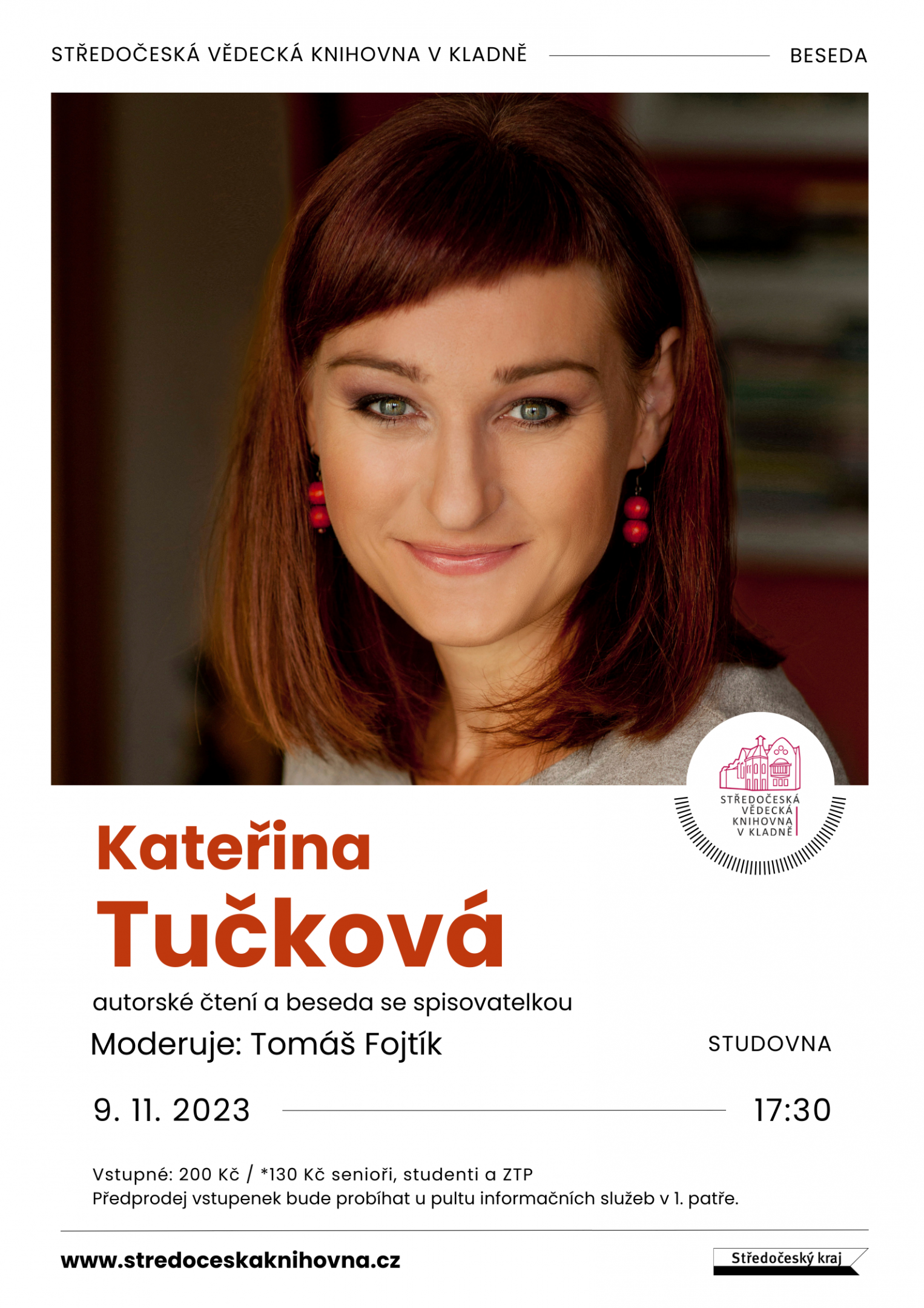 Fotogalerie Kateřina Tučková - beseda se spisovatelkou - portrét