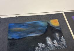 Fotogalerie Noční chodec - suchý pastel - fotogalerie