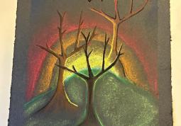 Fotogalerie Noční chodec - suchý pastel - fotogalerie