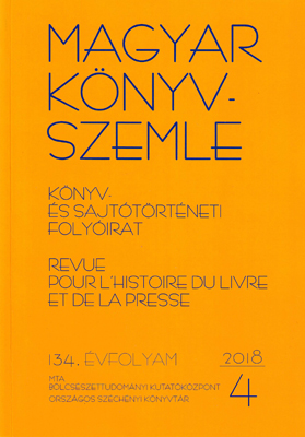 Obálka časopisu Magyar Könyvszemle, vydávaný Maďarskou akademií věd (Foto: Knihovna knihovnické literatury MKČR)