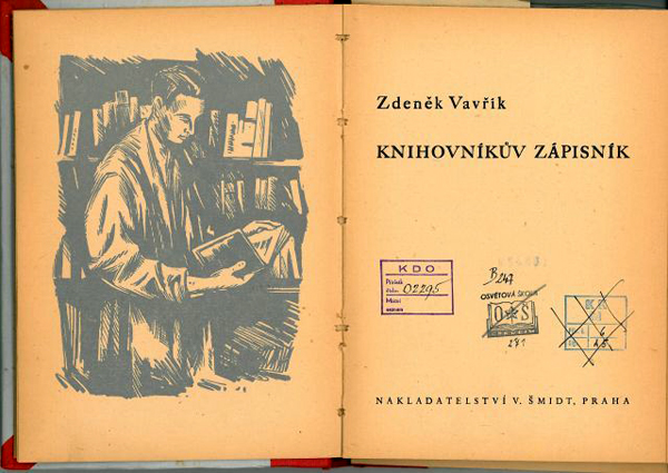 Knihovníkův zápisník, který vydával Z. Vavřík