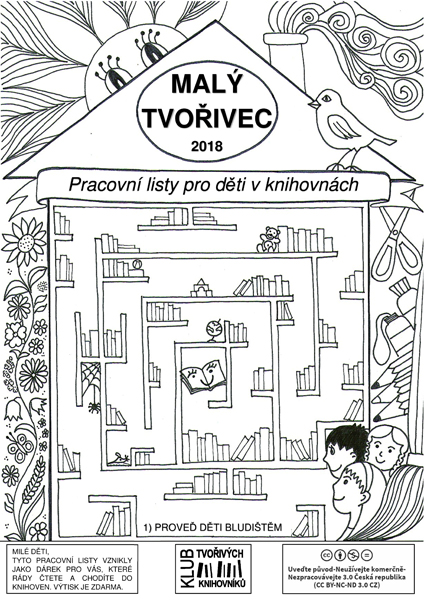 Titulní list časopisu Malý tvořivec z léta 2018; autorkou je Andrea Beranová