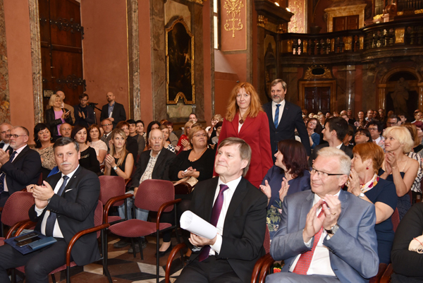 Pohled do auditoria letošního slavnostního vyhlašování cen Knihovna roku 2018