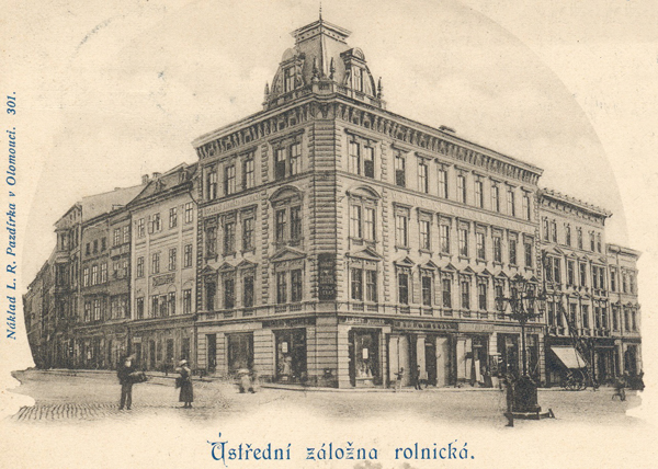 Budova Ústřední rolnické záložny v roce 1900