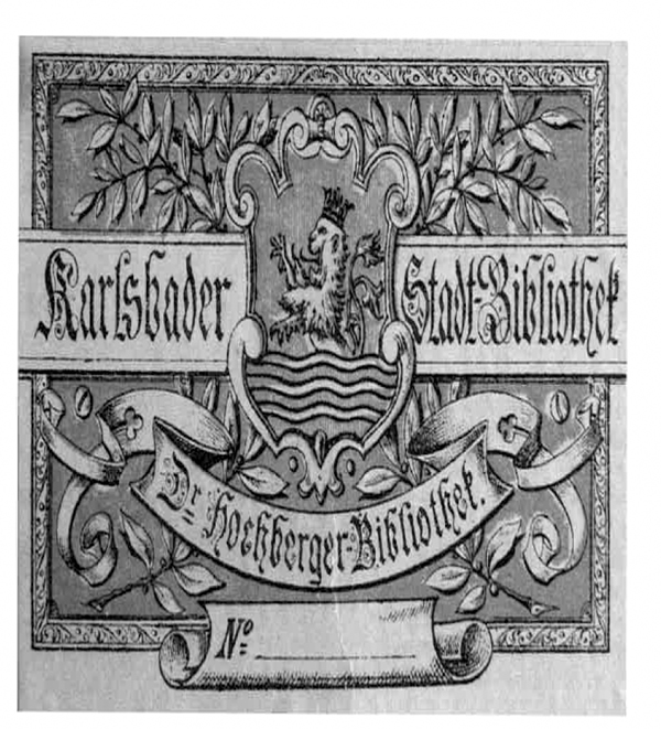 Ex libris Městské knihovny Karlovy Vary (Obr.: archiv MěK KV)